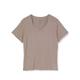 Calvin Klein Women's S/S V-Neck Pyjama Top, Brown (CHAI Latte DVB), Medium (Size:M)