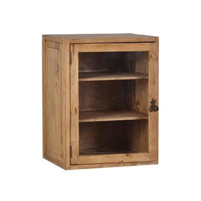 MiaMöbel Mexico Hängeschrank 1-türig mit Glas links Massivholz Pinie Landhaus Mexiko Möbel Mexikanisch Image