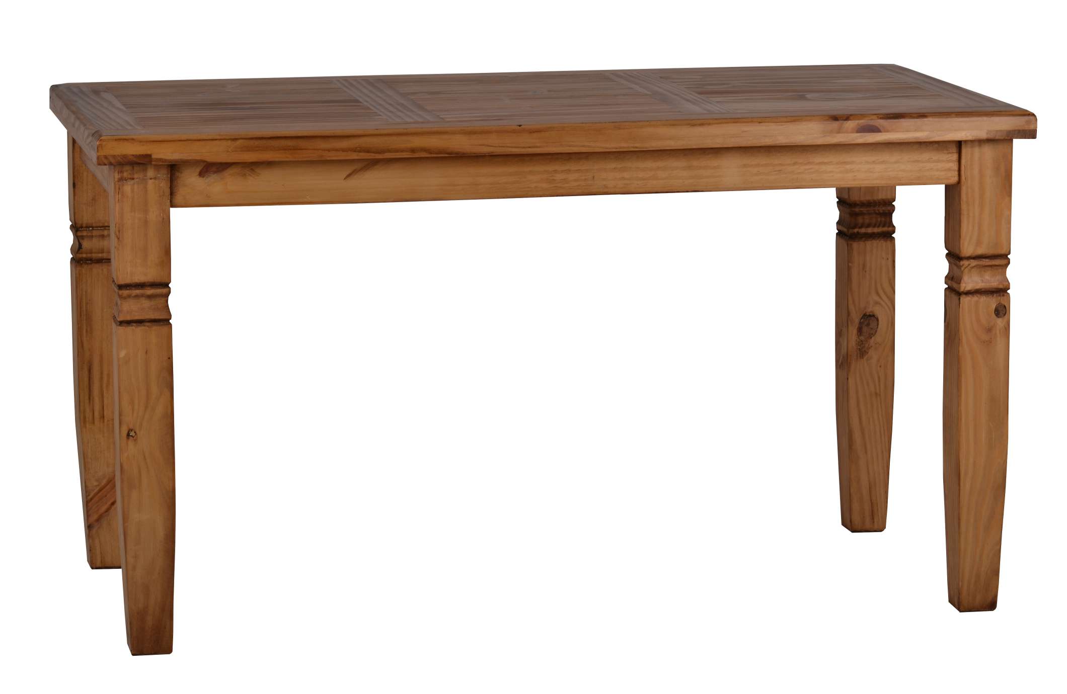 MiaMöbel Mexico Esstisch, 120cm Massivholz Pinie Landhaus Mexiko Möbel Mexikanisch