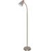 Nuvo Lighting 60831 - 1 Light Brushed Nickel Gooseneck Floor Lamp (GOOSE NECK FLOOR LAMP BN)