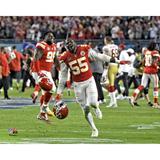 Frank Clark Kansas City Chiefs Unsigned Super Bowl LIV Champion Celebration Photograph