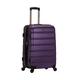 Rockland Melbourne Hardside Erweiterbares Spinner-Rad Gepäck, Violett, Checked-Medium 24-Inch, Melbourne Hartschalen-Koffer, erweiterbar