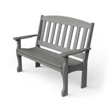 August Grove® Leeroy Plastic Garden Outdoor Bench in Gray | 39 H x 52 W x 24 D in | Wayfair 3C8503EEB66A4DAC8C76D93BD0C8675D