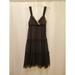 Michael Kors Dresses | Michael Kors Black Chiffon Midi Prairie Dress | Color: Black/Cream | Size: 0
