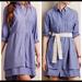 Anthropologie Dresses | Antropologe Isabella Sinclair Shirt Dress | Color: Blue/White | Size: Xs