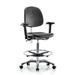 Symple Stuff Candace Drafting Chair Aluminum in Brown/Gray | 37.5 H x 27 W x 25 D in | Wayfair 399BB971280049C7A89C8133FD89EFA0