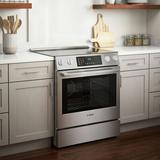 Bosch 800 Series 30" 4.6 cu ft. Slide-in Electric Range, Stainless Steel | 36.5 H x 31.5 W x 28.875 D in | Wayfair HEI8056U