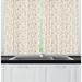 East Urban Home Botanical Pastel Tone Autumn Inspired Natural Themed Pattern w/ Leaves & Plants Kitchen Curtain | 39 H x 55 W x 2.5 D in | Wayfair