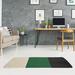 Black/Green 48 x 0.25 in Area Rug - East Urban Home Striped Cream/Green/Black Area Rug Polyester | 48 W x 0.25 D in | Wayfair