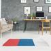 White 24 x 0.25 in Area Rug - East Urban Home Los Angeles Flatweave Red/Dodger Blue/Rug Polyester | 24 W x 0.25 D in | Wayfair