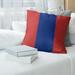 ArtVerse Chicago Baseball Square Pillow Cover 14.0 H x 14.0 W x 1.0 D in Linen/Textured in Red/Blue | 14" x 14" | Wayfair MBS057-SLPG4LC