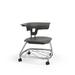 KI Furniture Ruckus Classroom Chair w/ Casters Plastic/Metal in Green/Gray | 35 H x 28 W x 35 D in | Wayfair RKV100H15BR-NFR-PFN-CH-BRCH-CHC