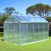 Outsunny 10" W x 72" D Greenhouse Aluminum/Polycarbonate Panels in Gray | 6.4 H x 10 W x 72 D in | Wayfair 845-243V02