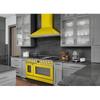 SMEG Portofino 48" 600 CFM Convertible Wall Mount Range Hood Stainless Steel in Yellow | 48 W x 20 D in | Wayfair KPF48UYW