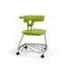 KI Furniture Ruckus Classroom Chair w/ Casters Plastic/Metal in Green/White | 36 H x 28 W x 36 D in | Wayfair RKV100H18BR-NFR-PZL-SX-BRCH-CCC