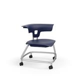 KI Furniture Ruckus 26" Classroom Chair w/ Casters Plastic/Metal in Green/Blue | 35 H x 28 W x 36 D in | Wayfair RKV100H15NB-NFR-PND-SX-CCC