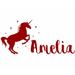 Zoomie Kids Custom Name Unicorn Nursery Wall Decal Metal in Red | 16 H x 32 W in | Wayfair F2A463B12AC34ADC9B9D9CF909A667EA