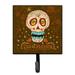 The Holiday Aisle® Bedolla Day of the Dead Wall Key Organizer w/ Key Hooks Metal in Brown | 5.75 H x 4.25 W x 1.25 D in | Wayfair