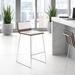 Upper Square™ Sawyer Bar & Counter Stool Wood/Upholstered in White/Brown | 32 H x 16 W x 20.5 D in | Wayfair FCF5420732A44DCC9F16188EA8FF09F3