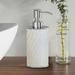 Latitude Run® Almere Decorative High-Quality Stainless Steel Soap Dispenser Metal in White | 8 H x 3 W x 3 D in | Wayfair