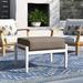 Joss & Main Lancaster Outdoor Ottoman w/ Sunbrella Cushions Metal in Gray | 19 H x 28 W x 22 D in | Wayfair F0393753D46844B6B09A008FF831EA44