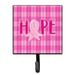 Ebern Designs Piperton Breast Cancer Awareness Ribbon Hope Wall Key Organizer w/ Key Hooks Metal in Pink | 5.75 H x 4.25 W x 1.25 D in | Wayfair