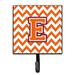 Ebern Designs Pisinemo Letter C Chevron Garnet Wall Key Organizer w/ Key Hooks Metal in Orange/Indigo | 5.75 H x 4.25 W x 1.25 D in | Wayfair