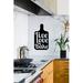 Gracie Oaks Swave Live Love Bake Beautiful Solid Steel Metal Art Sign Metal in Black | 24 H x 24 W x 0.06 D in | Wayfair