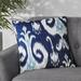 Bungalow Rose Guccione Ikat 18" Throw Pillow Cover Polyester | 18 H x 18 W x 1 D in | Wayfair CE0CA4BA81174B569AD7329E41D070AB