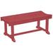 Wildridge Heritage Plastic Picnic Outdoor Bench Plastic in Red | 31.5 H x 42 W x 18 D in | Wayfair LCC-174-42-CARDINAL RED