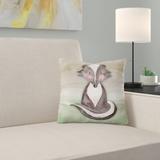 East Urban Home Badger Watercolor Indoor/Outdoor Throw Pillow, Polyester | 14 H x 14 W x 3 D in | Wayfair 8A40A89C41FA48AB8007243B6EA8DD37