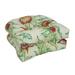 Rosecliff Heights Dining Chair Outdoor Seat Cushion Polyester in Gray/Green | 5 H x 19 W in | Wayfair A4B956ADEDFD4F70B7704FAE362596AC