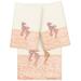 Highland Dunes 100% Turkish Cotton Sofia 3 Piece Embellished Towel Set Terry Cloth in Pink/White | 27 W in | Wayfair