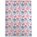 White 36 x 0.08 in Area Rug - Harriet Bee Vannie Floral Pink/Blue/Green Area Rug Polyester | 36 W x 0.08 D in | Wayfair