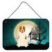The Holiday Aisle® Halloween Scary English Bulldog Brindle Banner Metal in Black/Brown | 8 H x 12 W x 0.03 D in | Wayfair