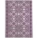 White 60 x 36 x 0.08 in Area Rug - Bungalow Rose Power Loom Plum/Purple/Ivory Rug Polyester | 60 H x 36 W x 0.08 D in | Wayfair