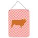 Union Rustic Highland Cow Hanging Prints Wall Décor Metal in Pink | 12 H x 16 W x 0.03 D in | Wayfair F623C5D89BBD4244A693ABC1F85DCE3B