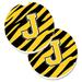 Latitude Run® Monogram Initial Q Tiger Car Coaster Ceramic in Orange | 2.5 H x 0.25 D in | Wayfair D751465D28104C8C8F5FDC641ADD360F