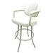 Latitude Run® Crestino Swivel Counter, Bar & Extra Tall Stool Upholstered/Metal in White/Brown | 44 H x 20 W x 21 D in | Wayfair