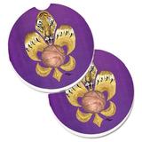 Latitude Run® Tiger Fleur De Lis Basketball Car Coaster Ceramic | 2.5 H x 0.25 D in | Wayfair 63632F7B18154C91AEADB2DE22D02157