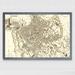 Williston Forge 'Custom Sepia Map of Rome' by Paul Cezanne - Picture Frame Graphic Art Print on Canvas Canvas, | 22 H x 30 W x 1 D in | Wayfair