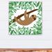 Harriet Bee Brazos Sleepy Sloth Canvas Art Canvas in Brown/Green | 20 H x 20 W x 1.25 D in | Wayfair 47329585AB11444AB1E6E96863B3594F