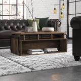 Steelside™ Galilhai Lift Top Block Coffee Table w/ Storage Wood/Metal in Brown | 19.09 H x 51.89 W x 23.62 D in | Wayfair