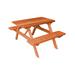 Gracie Oaks Amedee Wooden Outdoor Picnic Table Wood in Yellow | 60" W x 44" L x 30" H | Wayfair B1DCE60E73CD40598AE2C933665D8629