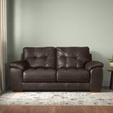 Lark Manor™ Peosta 79" Pillow Top Arm Loveseat w/ Reversible Cushions Polyester in Brown/Gray | 39 H x 79 W x 44 D in | Wayfair
