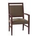 Fairfield Chair Preston King Louis Back Arm Chair Wood/Upholstered/Fabric in Brown | 38 H x 23.5 W x 23.5 D in | Wayfair 8700-04_ 8789 06_ Hazelnut