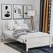 Winston Porter Norig Twin Solid Wood Platform Bed Wood in White | 43 H x 43 W x 79.75 D in | Wayfair DABC3B85B51C4A83B167708C340E6BD7