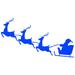 The Holiday Aisle® Santa Claus Reindeer Holiday Wall Decal Vinyl in Blue | 12 H x 22 W in | Wayfair E3ED1BC4949E4F1AAD2D8514BE92AE0A