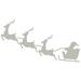 The Holiday Aisle® Santa Claus Reindeer Holiday Wall Decal Metal in Gray | 22 H x 40 W in | Wayfair 4071C97951B84916931752F3D84DE318