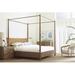 Brownstone Furniture Gemma Low Profile Canopy Bed Wood in Brown/White | 90 H x 82 W x 87 D in | Wayfair GM006HB